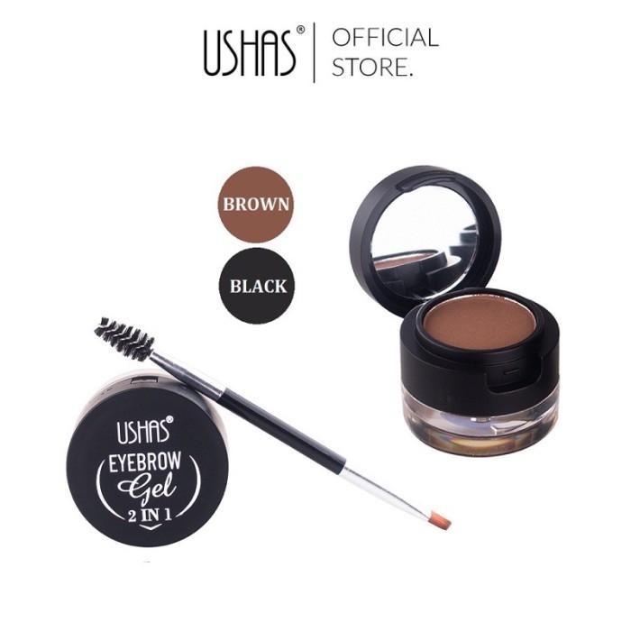 BIOPURE - USHAS EYEBROW GEL 2IN1 - EYEBROW GEL USHAS - BLACK