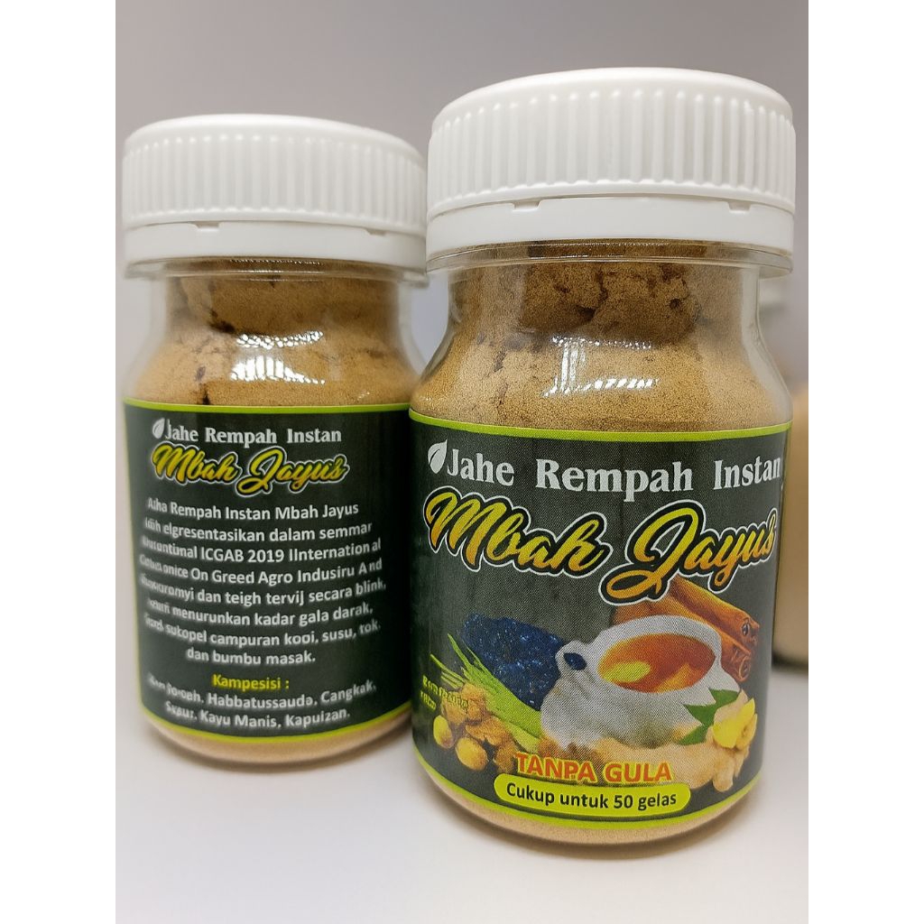 

#JAHE #REMPAH #BUBUK #INSTAN #30gr #TANPA #GULA #KEMASAN #BOTOL #50 #GELAS #MEMBANTU #MENURUNKAN #DIABET #PRODUK #UMKM #MALANG #MEREK #MBAH #JAYUS #BISA #DICAMPUR #DENGAN #KOPI #TEH #SUSU #BUMBU #MASAK #PENGIRIMAN #CEPAT #DAN #AMAN #JAWA #TIMUR #INDONESIA