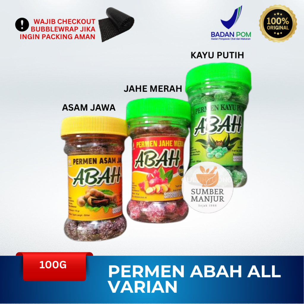 PERMEN ABAH KAYU PUTIH - JAHE MERAH - ASEM JAWA / Permen Kayu Putih