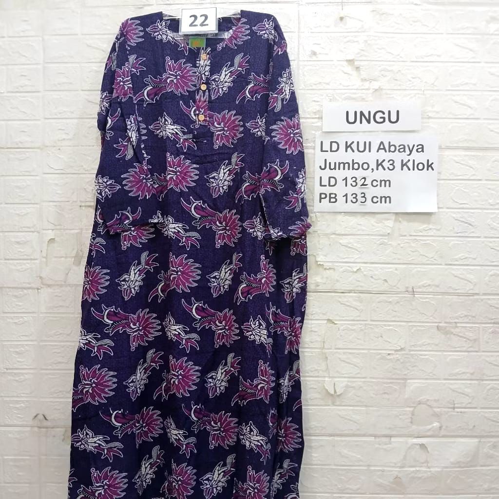 Daster Jumbo Klok Mayung Abaya Ld 140 Kekinian Murah Kencana Ungu Asli Longdress Jumbo Oversize Ld 1