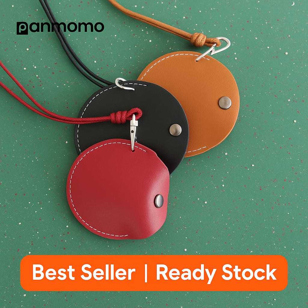 

City Lanyard Pouch - Gantungan Tas Leher - Bag Charm - Gantungan Kunci Tempat Dompet Koin Earphone Airpods Kulit Sintetis Leather