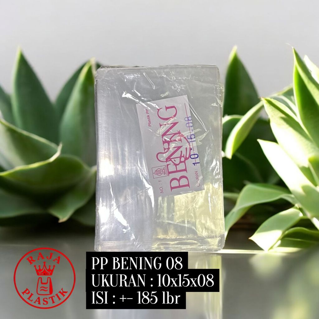 Plastik PP Bening 08 Micron Kemasan Makanan / Packing Barang Tebal Transparan Food Grade | Isi 500 g