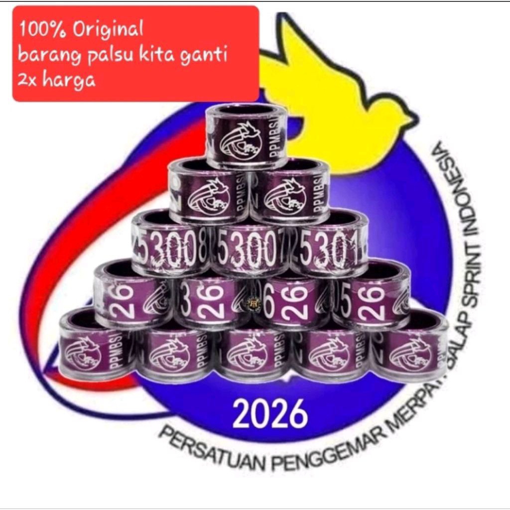 PPMBSI / Ring Nasional 2026 | Ring merpati balap PPMBSI 2026 satuan