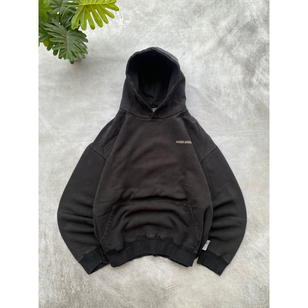 nice washed black hoodie boxy