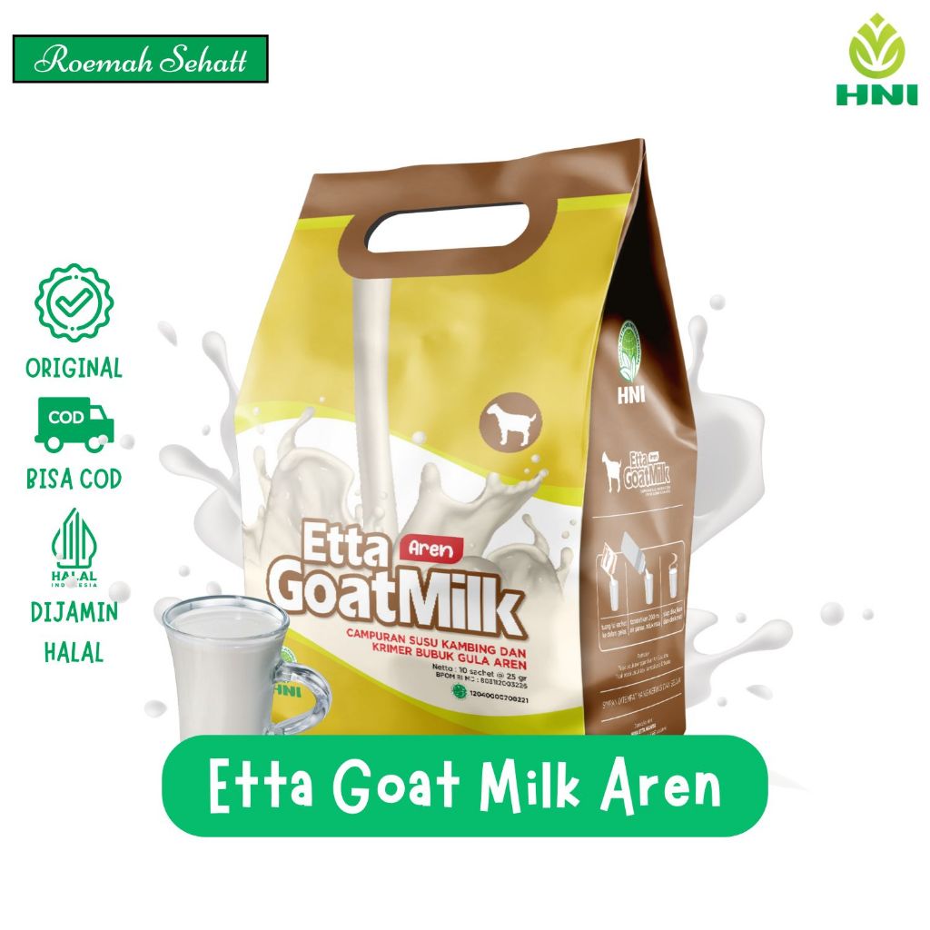 

Susu Kambing HNI Gula Aren – Etta Goat Milk Gula Aren – Aman di Lambung & Tinggi Kalsium | Rasa Aren