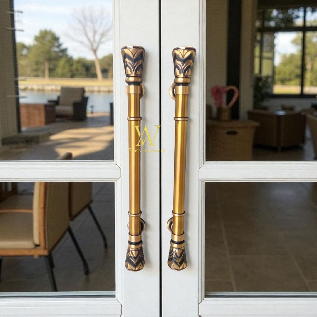Handle Pintu Kuningan Gagang Pintu Gagang Pintu Rumah Motif Nanas Ab 50 cm