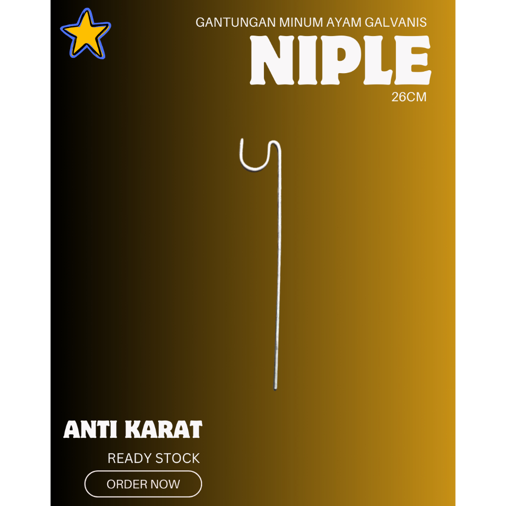 Gantungan / Cantolan Minum pipa niple ayam petelur (Galvanis)