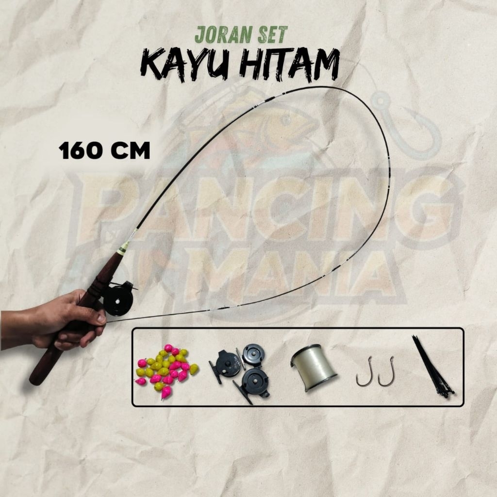 Joran Wader Mini Pancing Mania 160cm – Joran Wader Kuat Lentur, Paket Alat Pancing Lengkap Siap Paka
