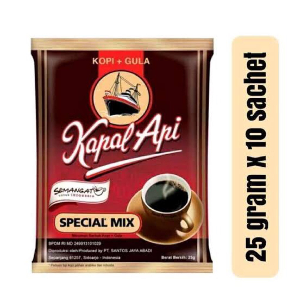 

Kopi kapal api special mix 1 Renceng (10 sachet)