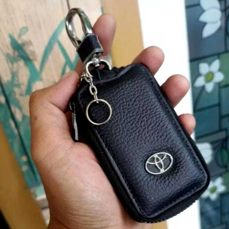 Dompet Kunci Mobil TOYOTA Remote Keyless & STNK Bahan Kulit Asli Dompet STNK Kulit Asli