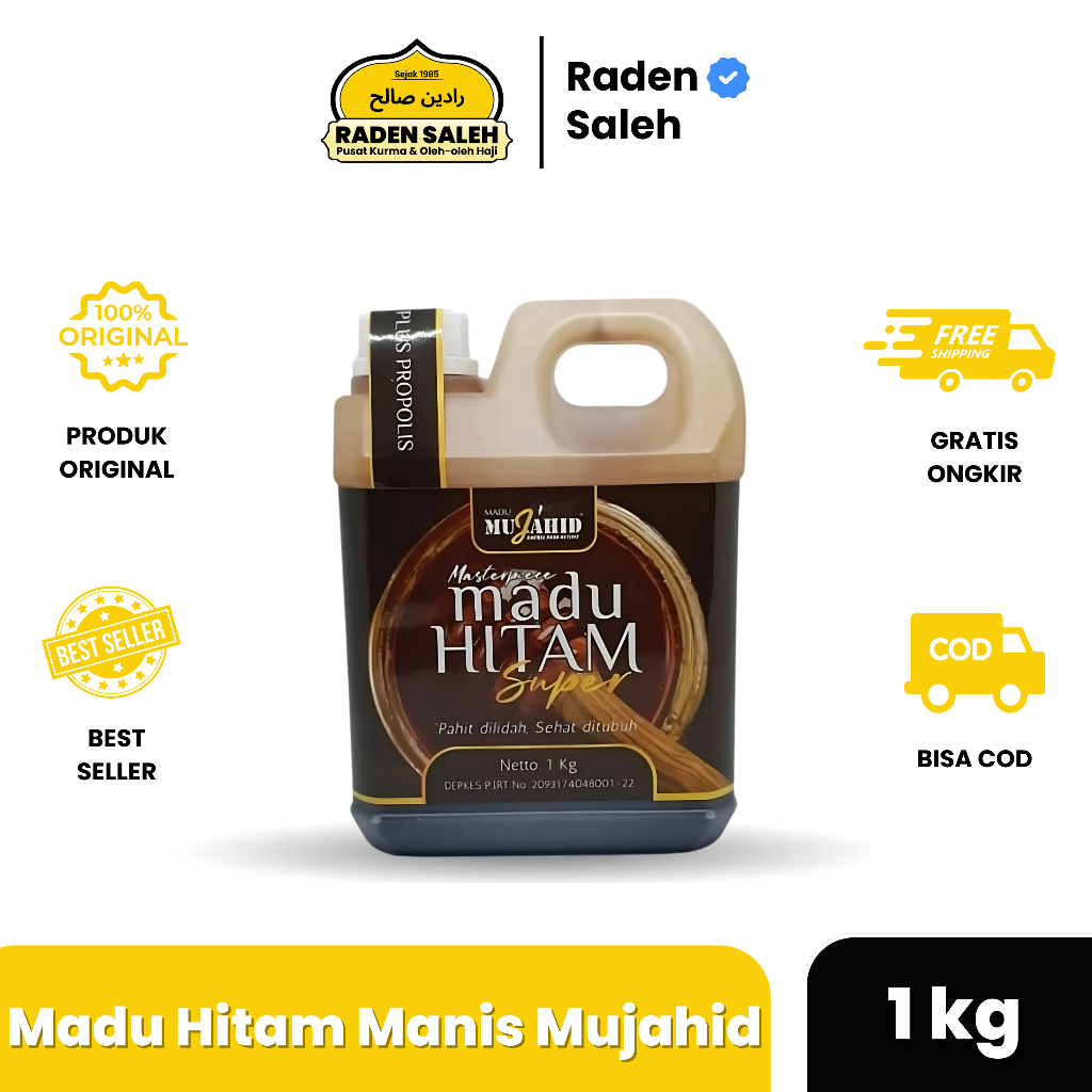 

Madu Hitam Manis Mujahid 1 kg - Madu Penambah Stamina Tubuh
