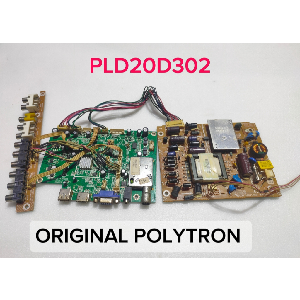 Mb Psu Mainboard dan PSU  MB PSU satu paket Tv Polytron  PLD20D302 pld20d302 SATU PAKET