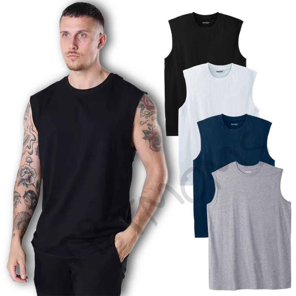 Singlet Polos Jumbo Ukuran besar 3XL 4XL /  Paket Hemat  Kaos Singlet Dewasa Jumbo / Pakaian Dalam P