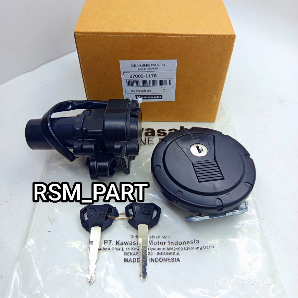 Kawasaki KUNCI KONTAK KLX 150 KLX BF KLX DT D TRACKER 1SET TUTUP TANGKI ORI ASLI Kawasaki Z750S-1176