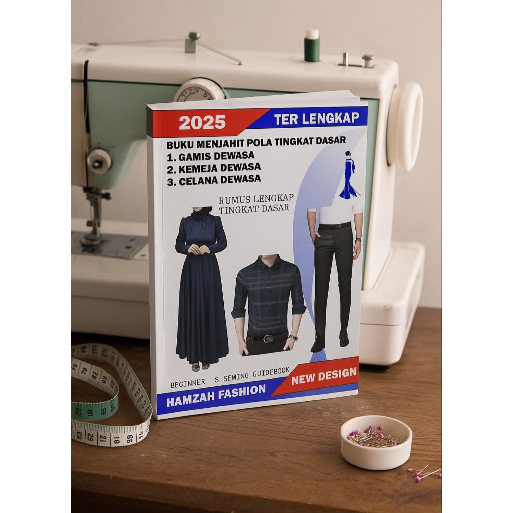Buku jahit pket 3 rumus lengkap GAMIS KEMEJA CELANA