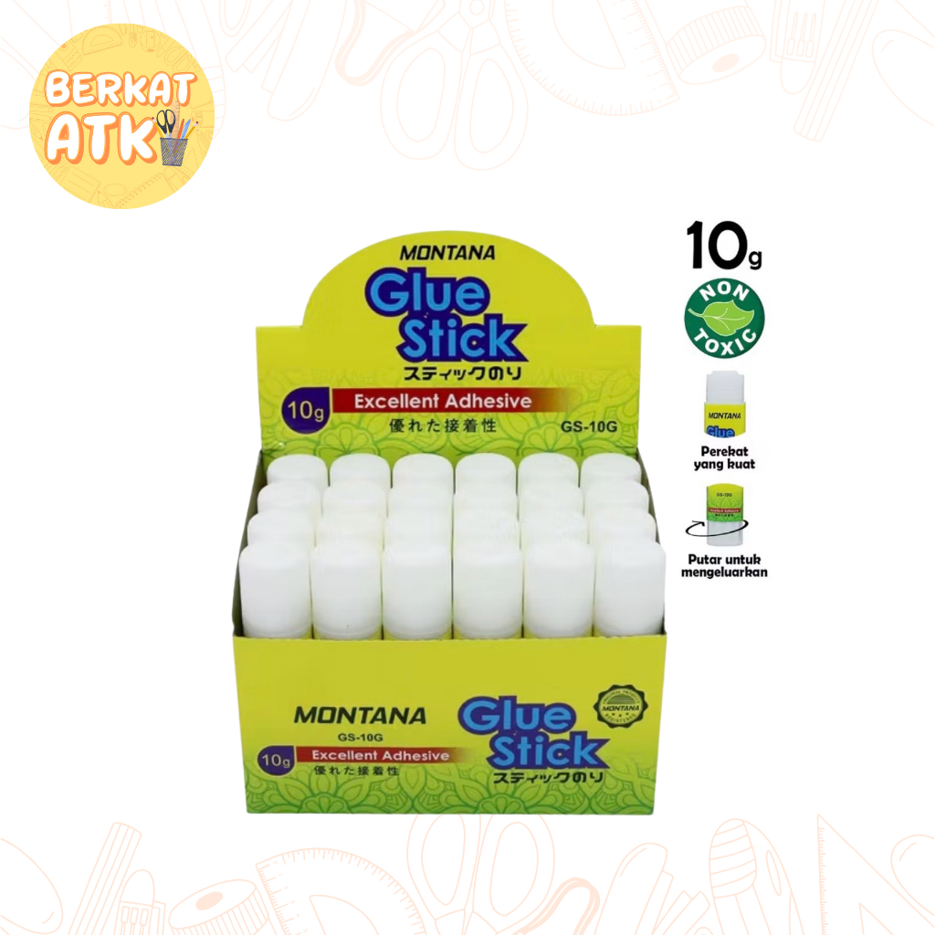 

(1 BOX) Glue Stick Small 10g / Lem Batang Kecil Montana