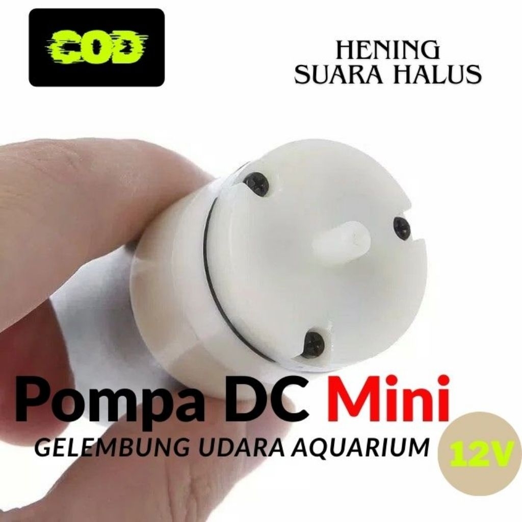 Pompa Dinamo Aerator Micro Air pump DC 3,7 Volt-12 Volt Gelembung Udara Akuarium