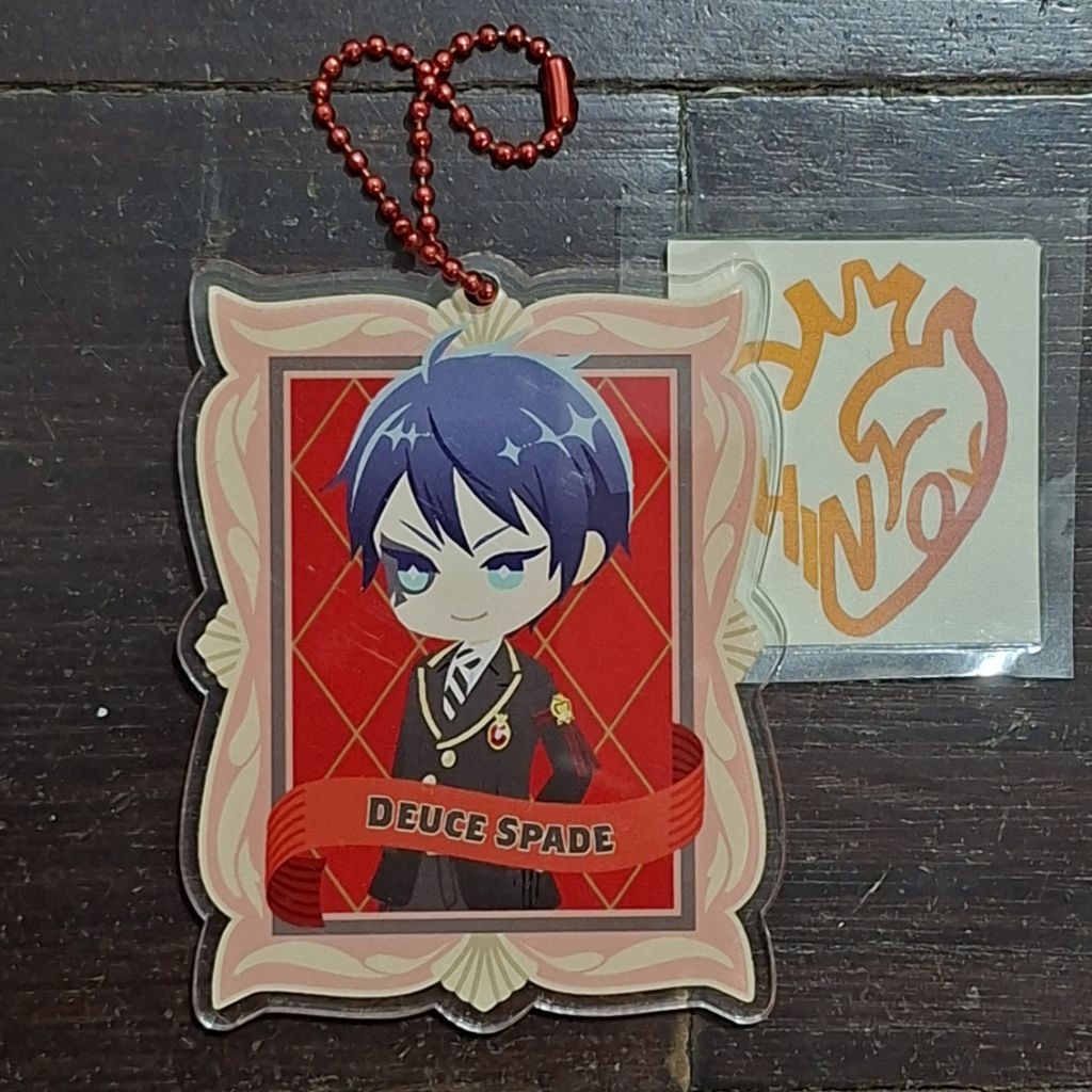 Twisted wonderland deuce spade acrylic keychain