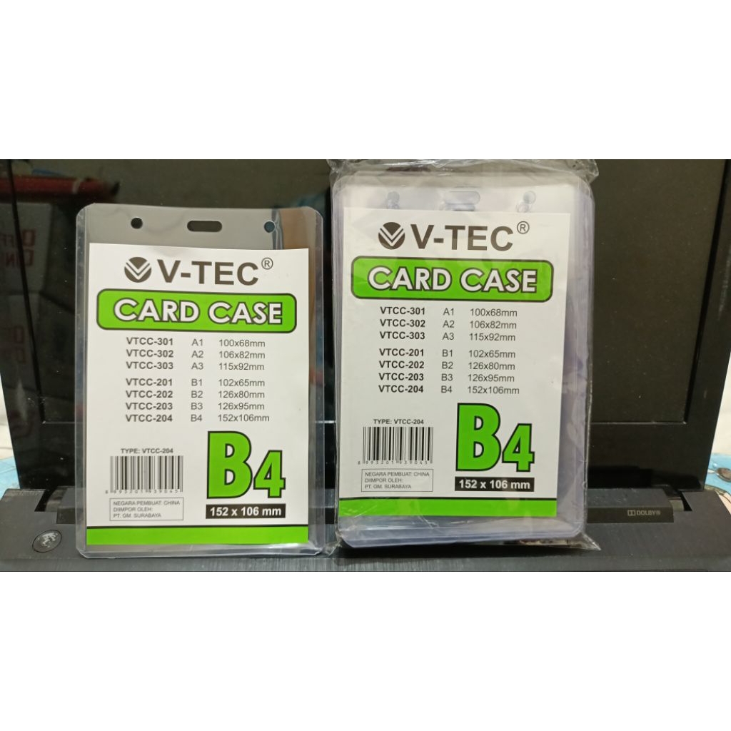 

Plastik CARD CASE B4 ukuran 152 mm x 16 mmm