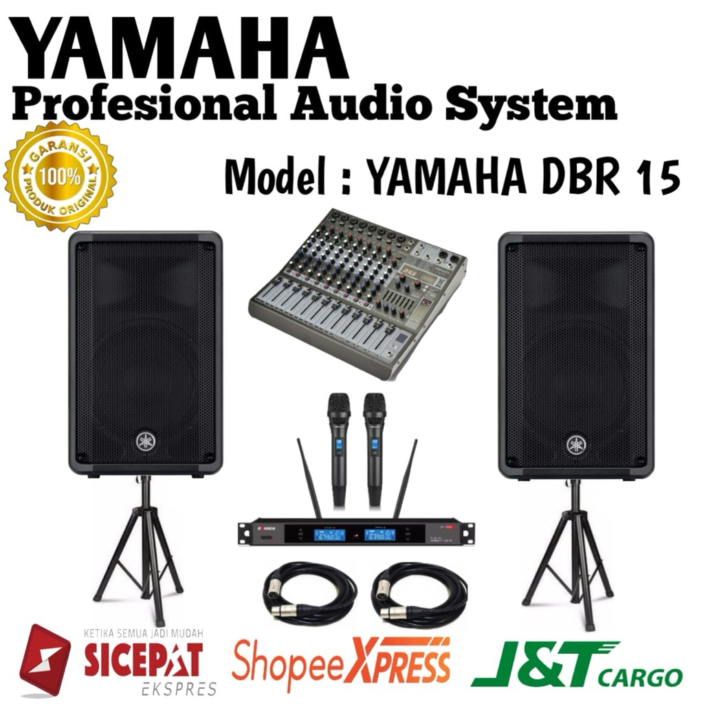 Paket Sound System Speaker Aktif Yamaha Dbr 15 Original Speaker Aktif Yamaha 15inch