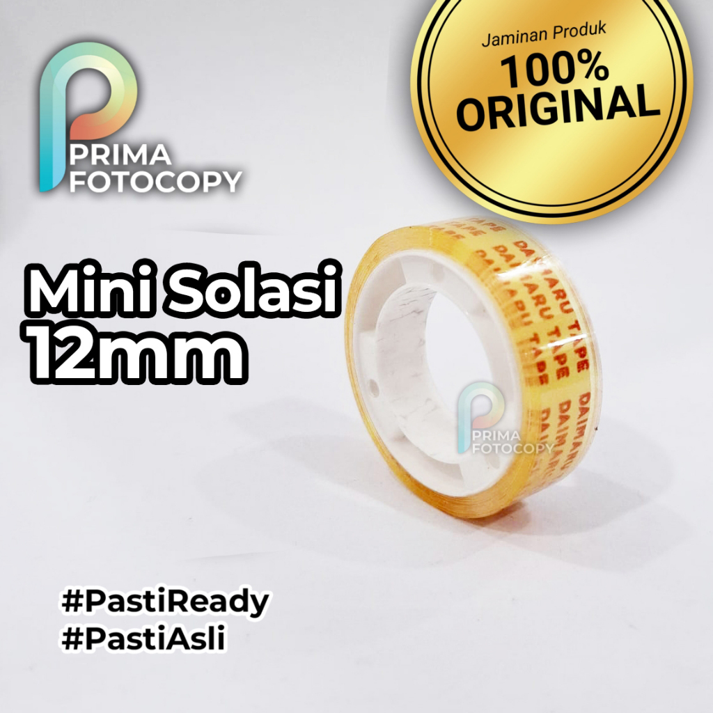 

Mini Selotip 12 mm x10 Yard daimaru isolasi solatip solasi Bening transparan kecil