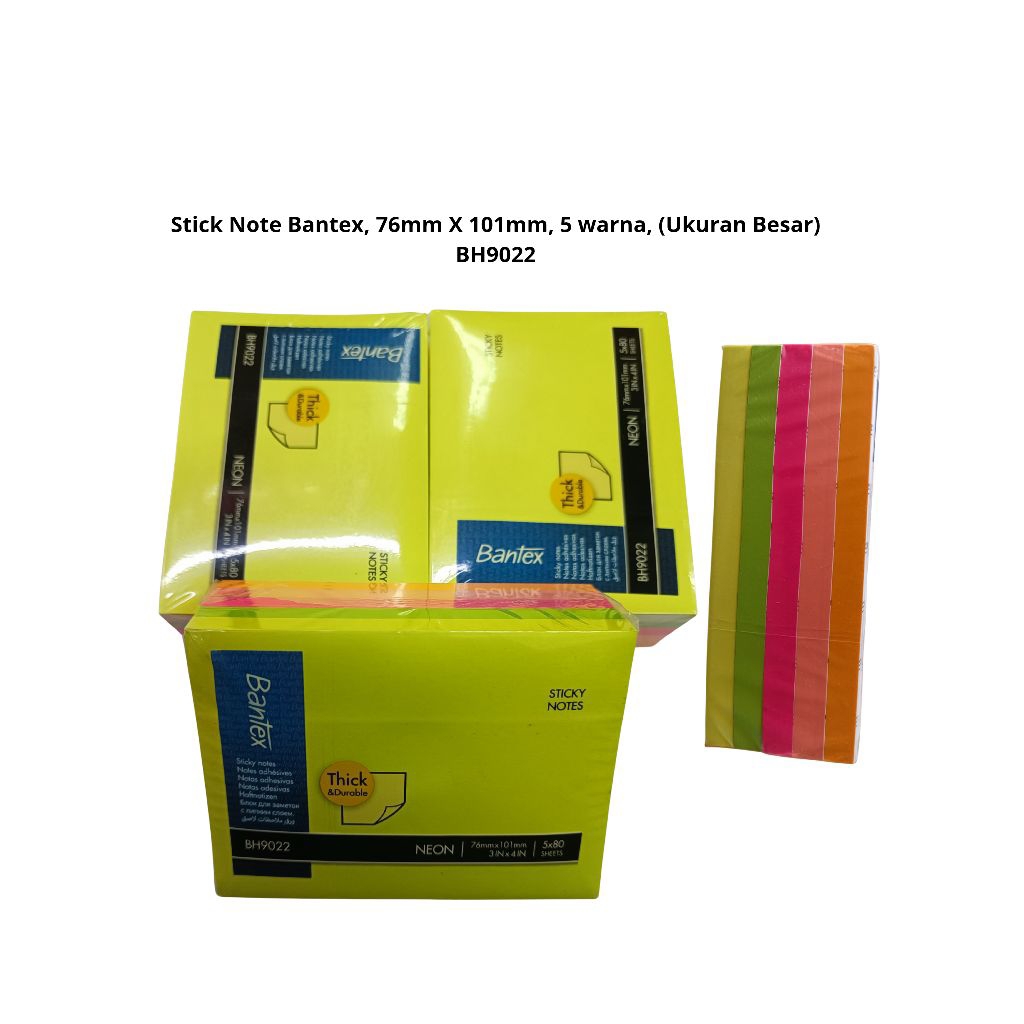 

Stick Note 5 Warna Bantex , BH9024, BH9022, BH9023
