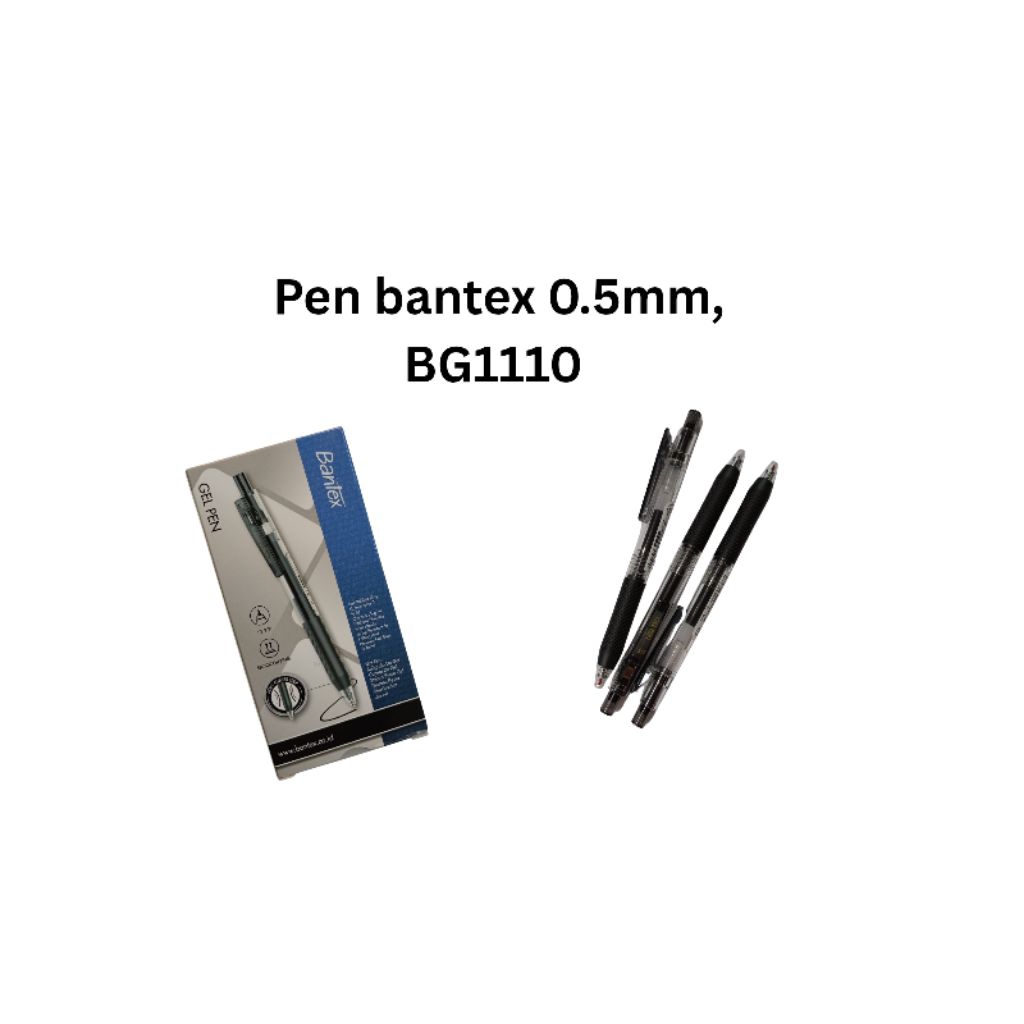

Pulpen Pena Bantex BG1110, Pulpen Gel Tinta HItam - Per Pcs