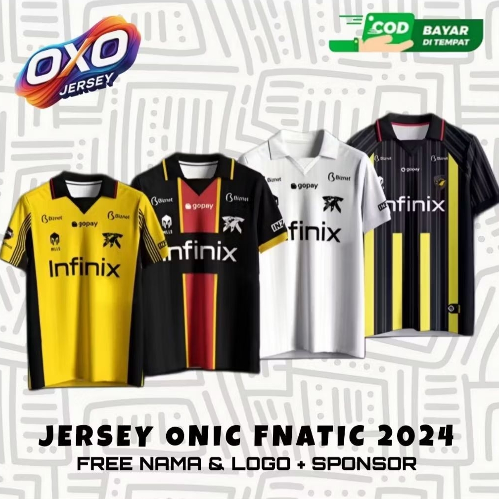 JERSEY ESPORT ONIC FNATIC 2025 FREE CUSTOM NICKNAME