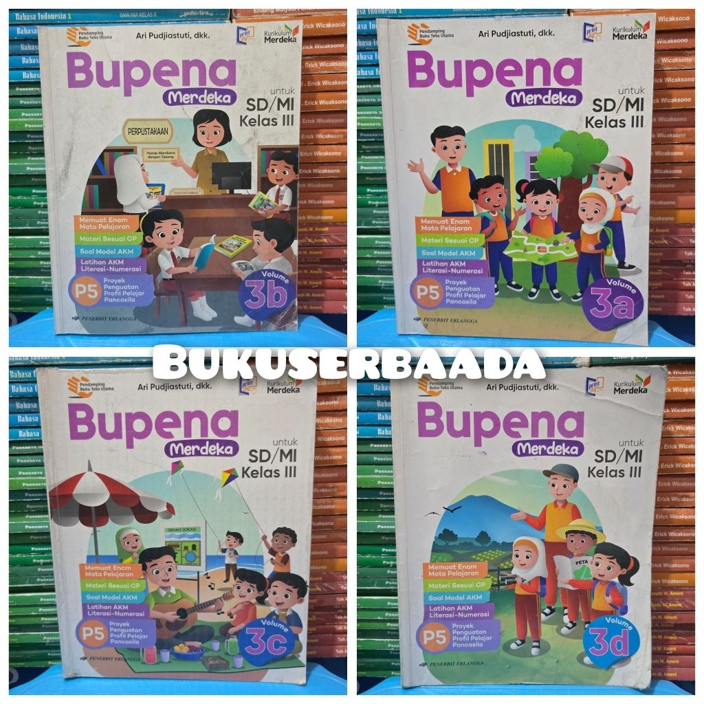 BUKU BEKAS ERLANGGA - BUPENA MERDEKA KELAS 3 SD KURIKULUM MERDEKA