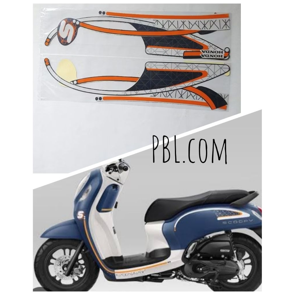stiker standar motor Honda Scoopy fashion tahun 2022/2023
