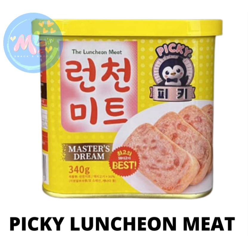 

[ READY STOCK ] Korean Picky Luncheon Meat original daging kaleng tidak pedas 340g
