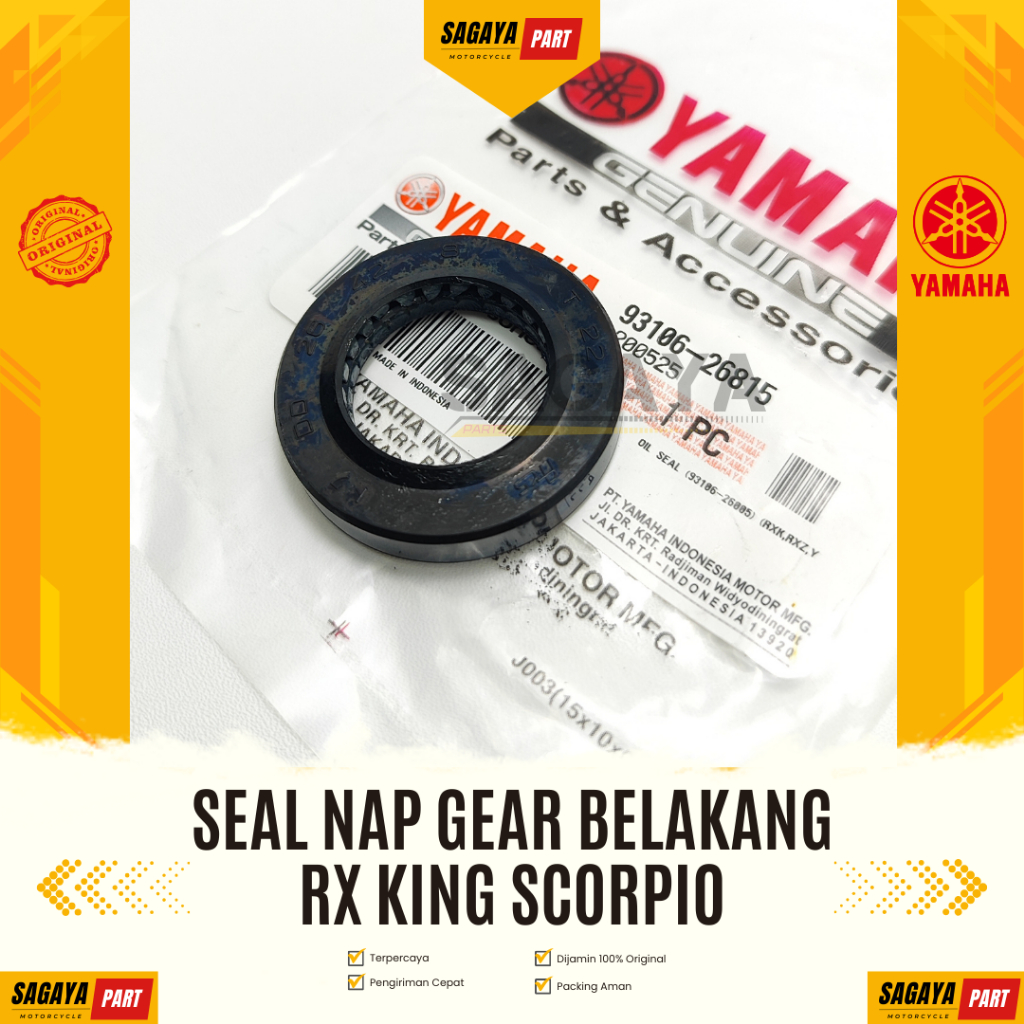 Seal Napgir Nap Gear RX King Scorpio Original Yamaha 93106-26815 Sil Oil Gir Belakang