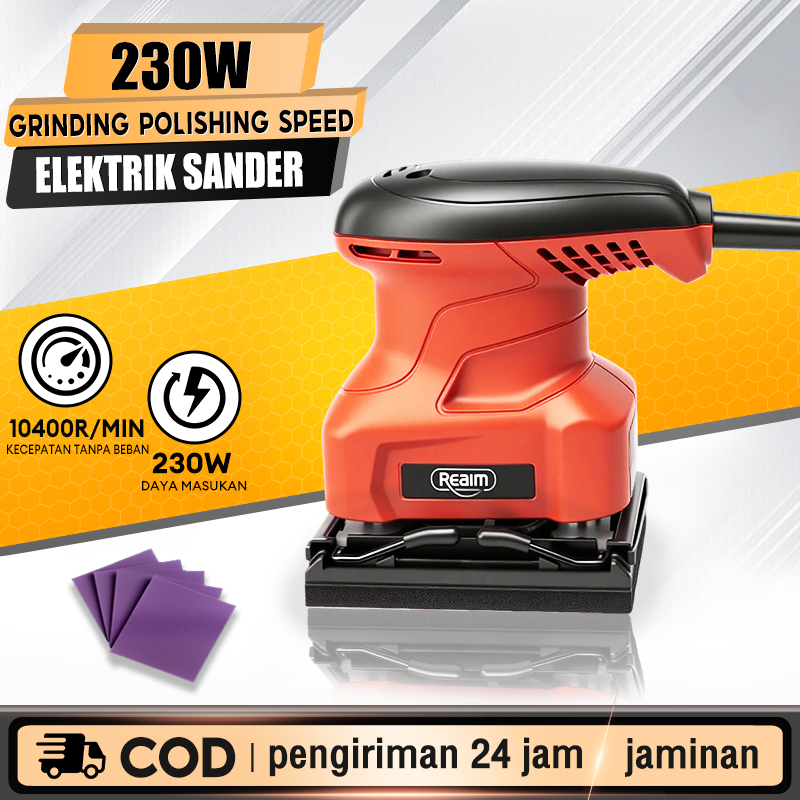 Reaim Mesin Amplas Kayu Elektrik Sander Amplas Electric Sander Finishing Sander Amplas Listrik
