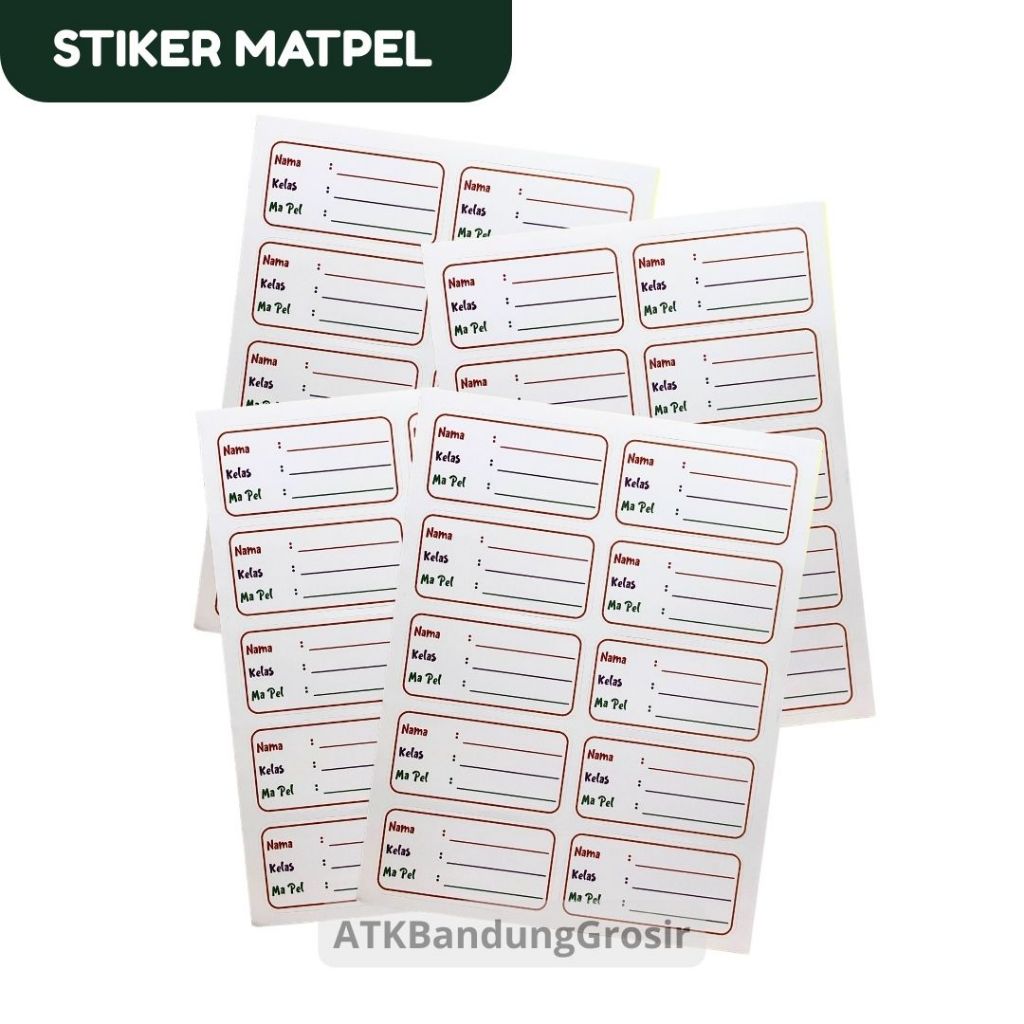 

Label Sticker Mapel ( Stiker Mata Pelajaran ) Stiker Nama Buku Tulis Sekolah - Pak ( Isi 40 Label )- SHAGB
