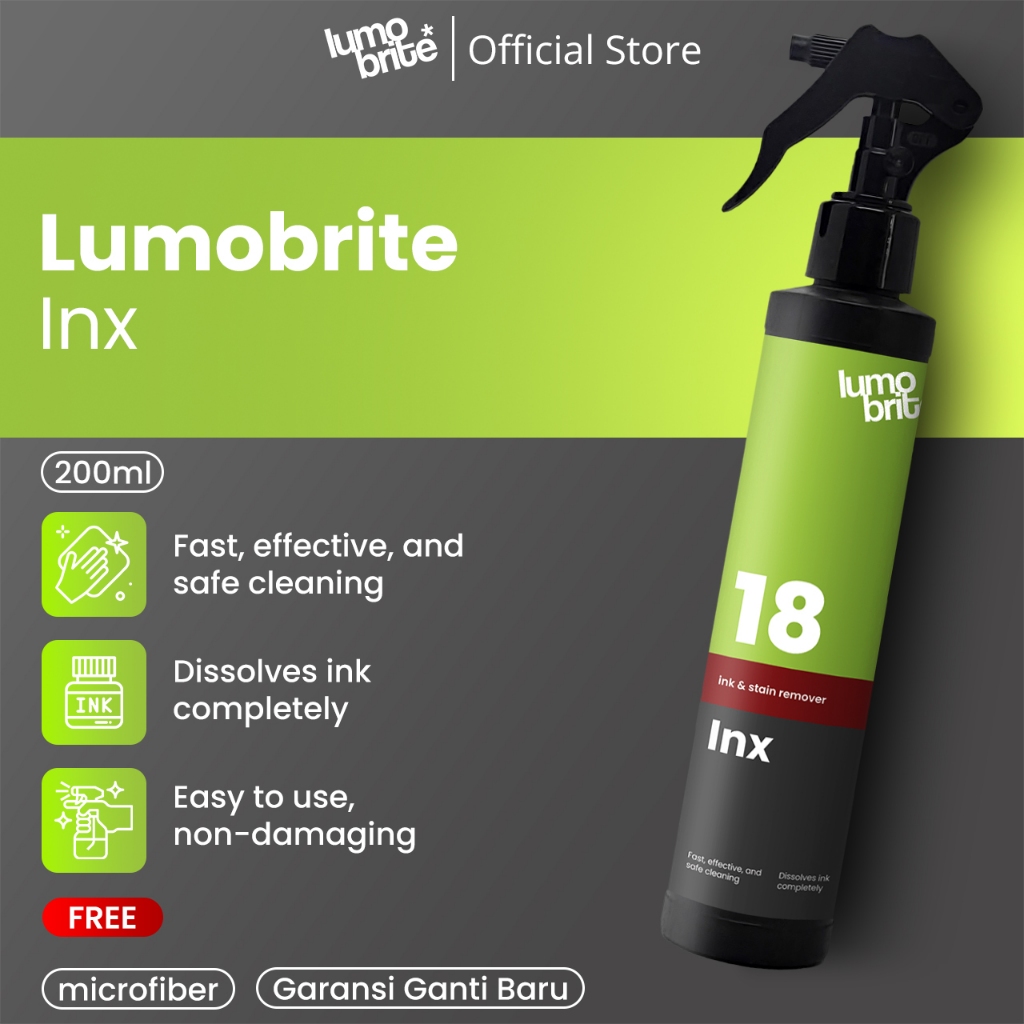 Lumobrite 18 Inx Ink Remover - Pembersih Penghilang Noda Bekas Tinta Pulpen Bolpen Spidol Permanent