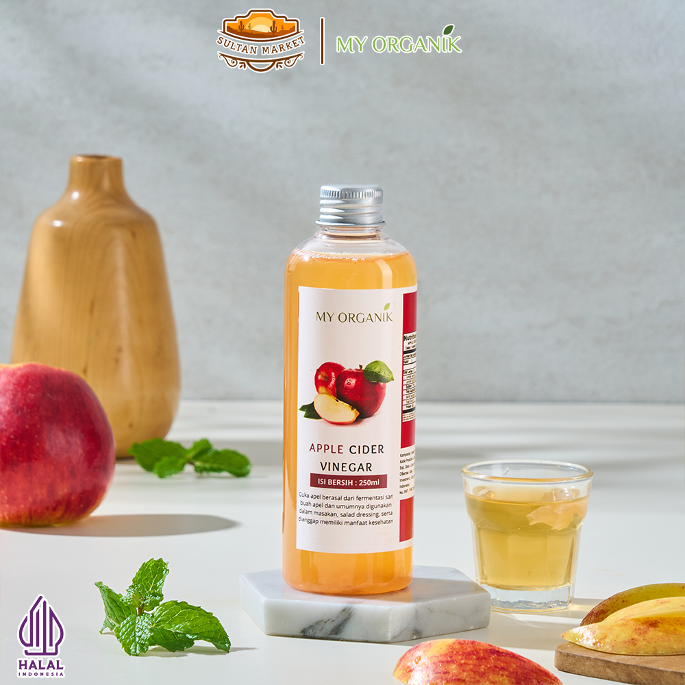

My Organik Cuka Apel With Mother Organik Asli 250 ml – Apple Cider Vinegar Murni Tanpa Campuran untuk Diet, Kesehatan & Kecantikan