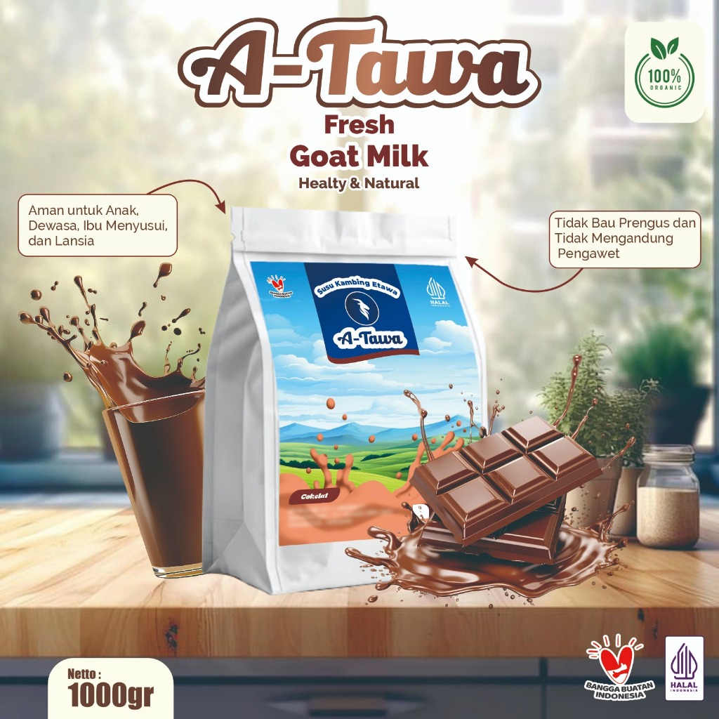 

A-Tawa Susu Kambing Etawa Rasa Coklat - cocok untuk anak & dewasa