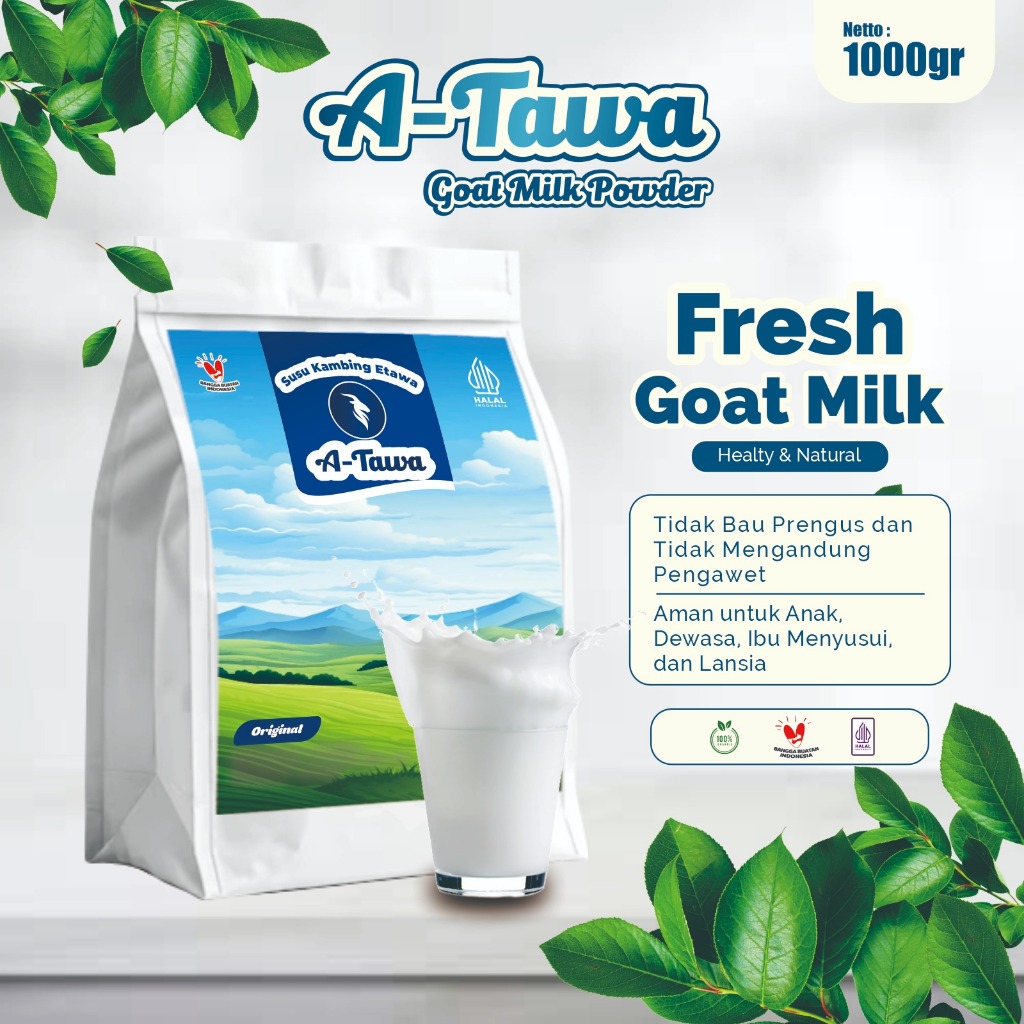 

A- Tawa Susu Kambing Etawa 1000gr 2 varian Rasa Original dan Coklat