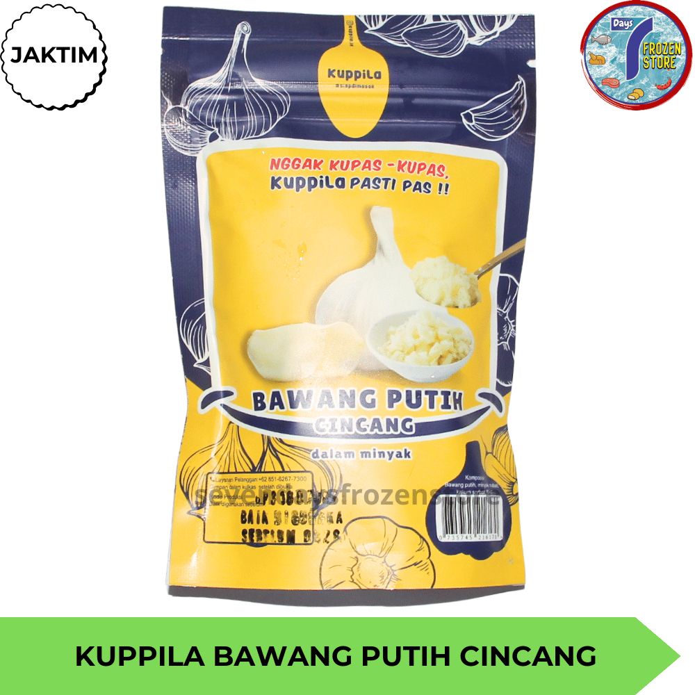 

Kuppila Bawang Putih Cincang Dalam Minyak Siap Dimasak