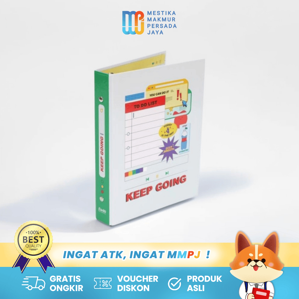

Bantex Binder A5 / B5 Notebook Buku Catatan Aesthetic - Motif Keep Going