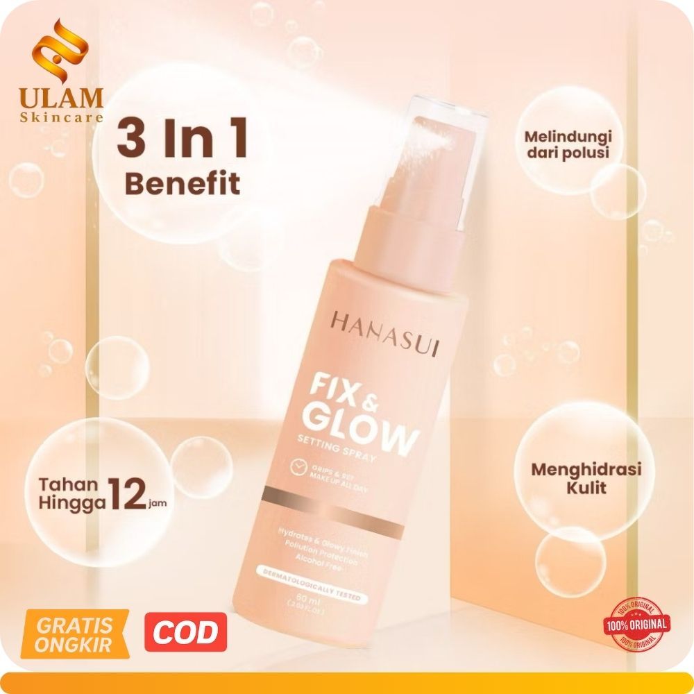 Hanasui Fix & Glow Setting Spray / setting spray hanasui / setting spray