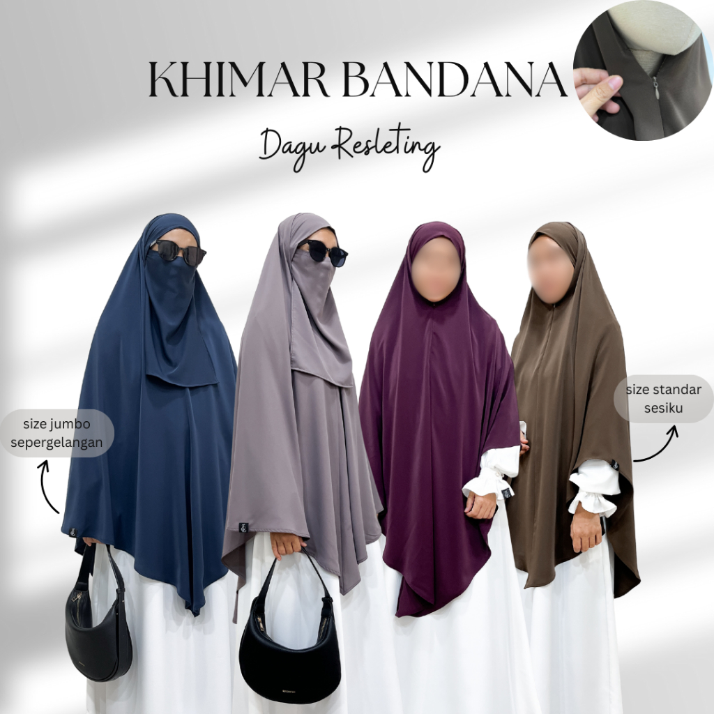 ZURILABEL - KHIMAR BANDANA KHIBAN RESLETING FREE CADAR TALI