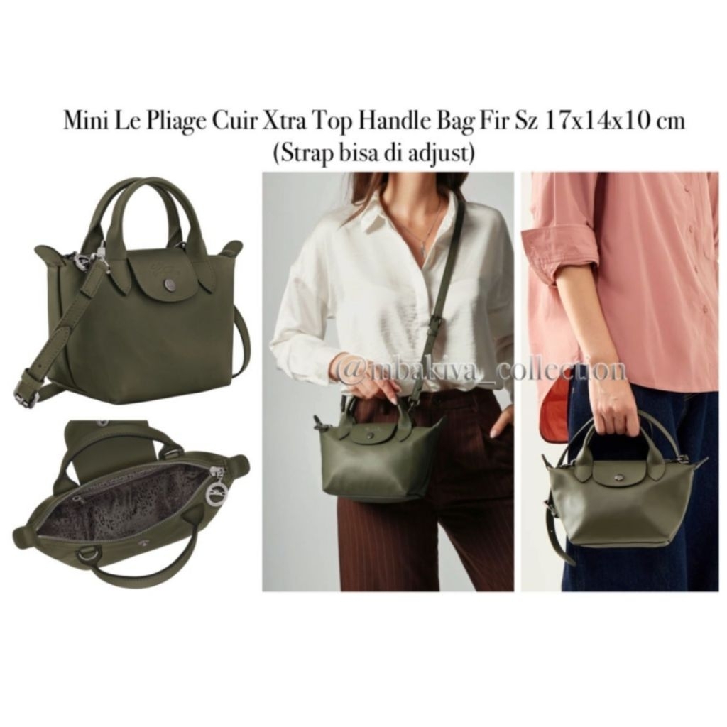 Mini Le Pliage Cuir Xtra Top Handle Bag Fir
