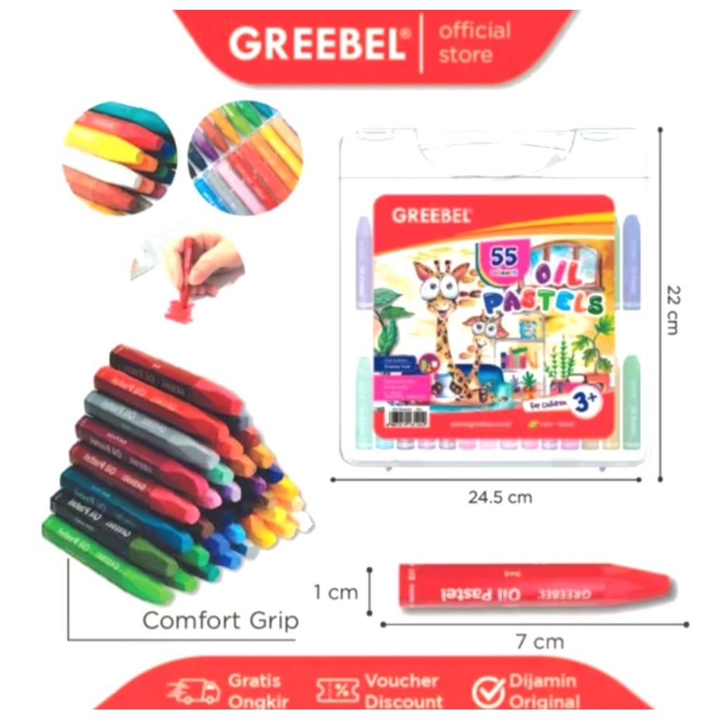 

GREEBEL CRAYON/GREEBEL OIL PASTEL55 WARNA