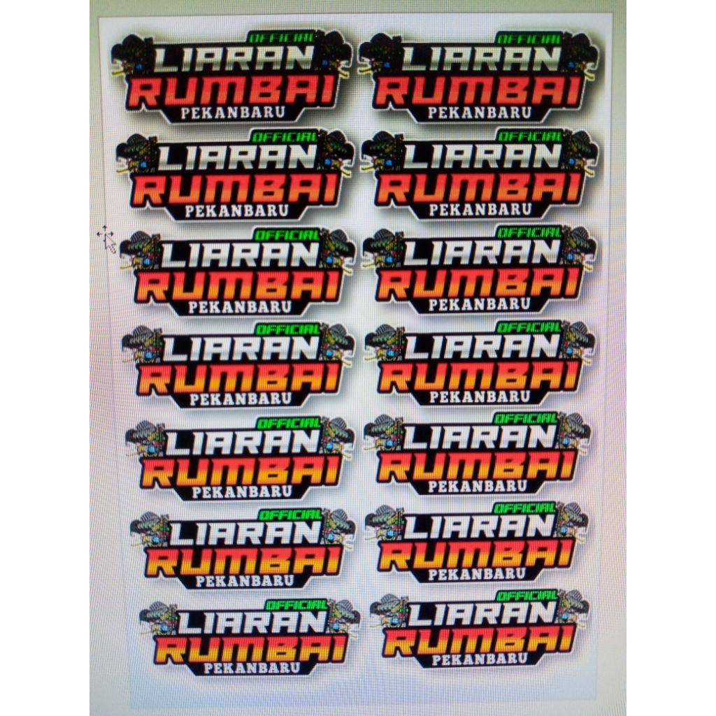 

Stiker liaran rumbai Pekanbaru||14pcs