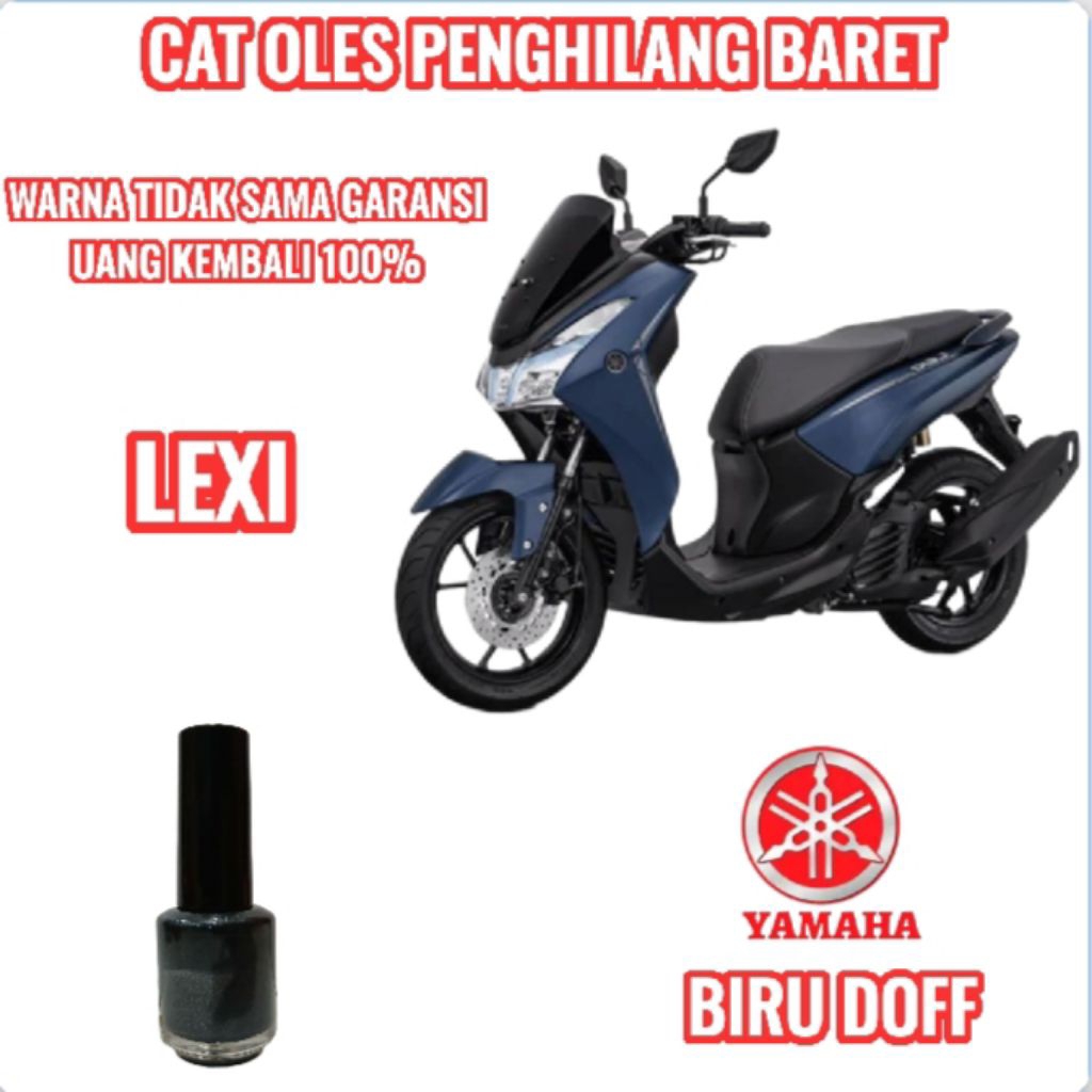 CAT OLES PENGHILANG BARET MOTOR YAMAHA LEXI BIRU DOFF TERMURAH