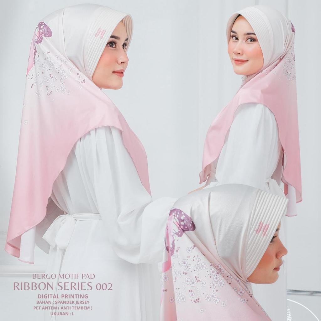 Bergo Motif Pad Bergo Jersey Bahan Premium