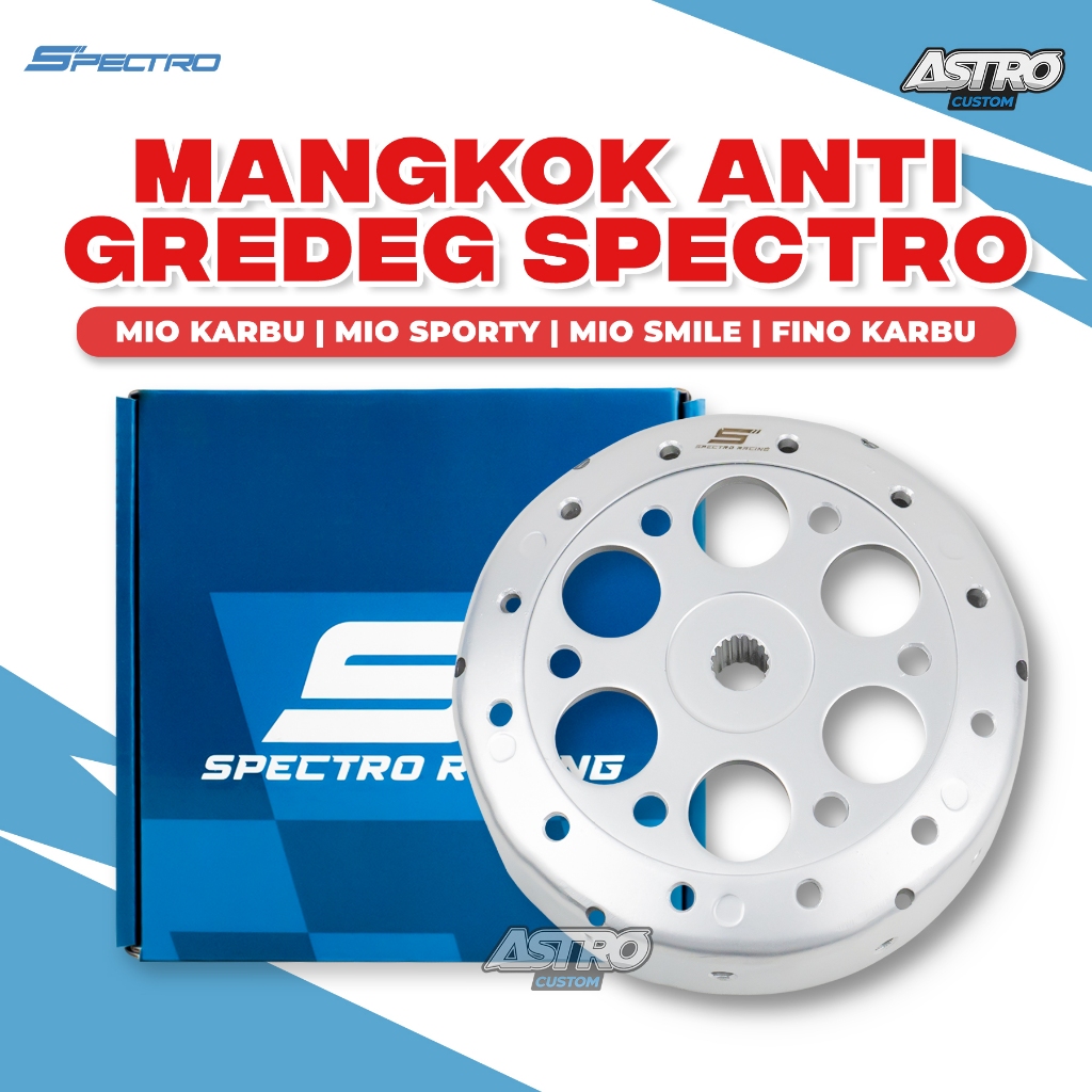 Spectro Mangkok Kampas Ganda MIO Karbu Sporty Smile Fino Soul Anti Gredeg CVT Racing Astrocustom