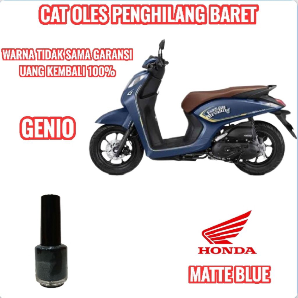 CAT OLES PENGHILANG BARET MOTOR HONDA GENIO BIRU DOFF/MATTE BLUE TERMURAH
