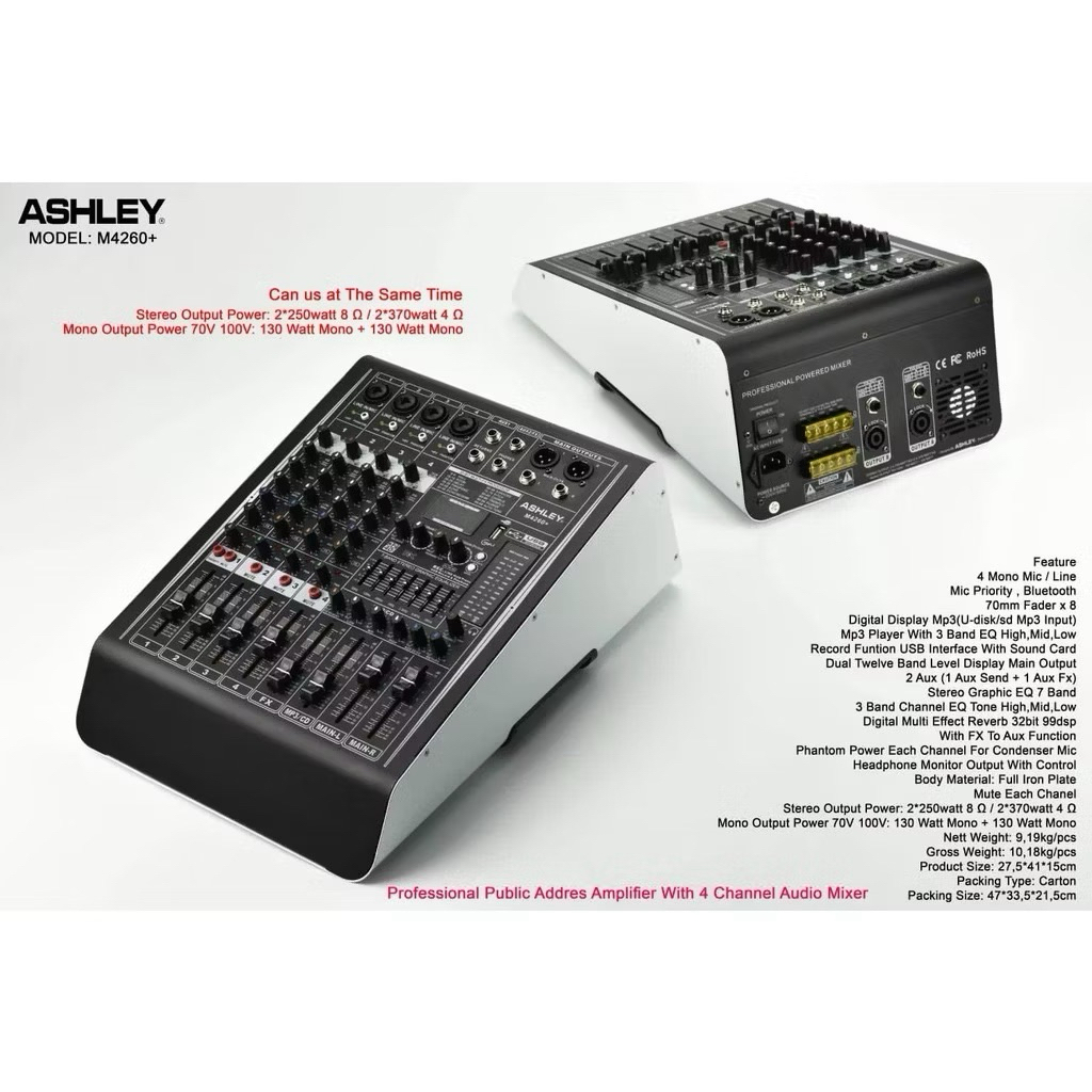 Power Mixer Ashley M4260+ Mixer Power Ashley Original